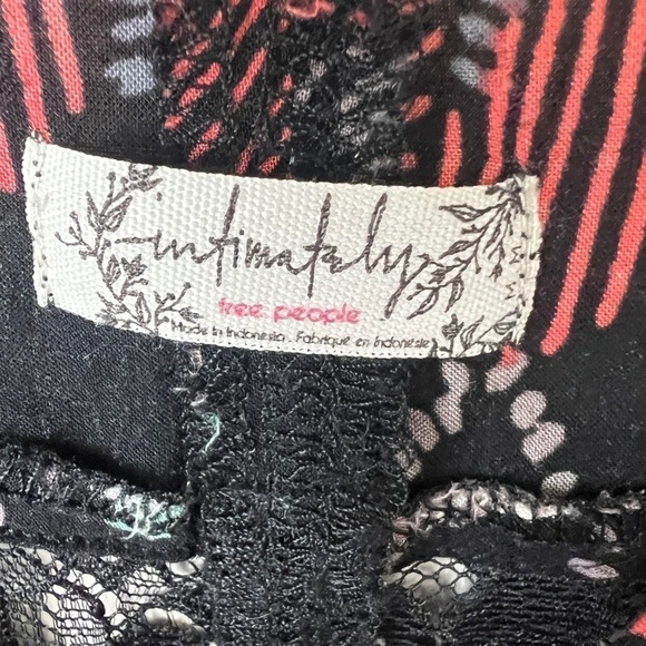 Free People Black Floral Swing Slip Lace Dress Tunic - Picture 4 of 5